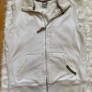 Nike Ivory color Zip-Up Vest with Brown Accents XL